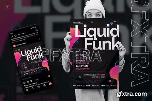 Liquid Funk – Event Poster, Party Flyer Template 9L7WW9V