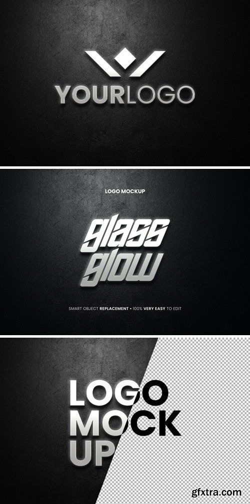 Glass GLow Logo Mockup