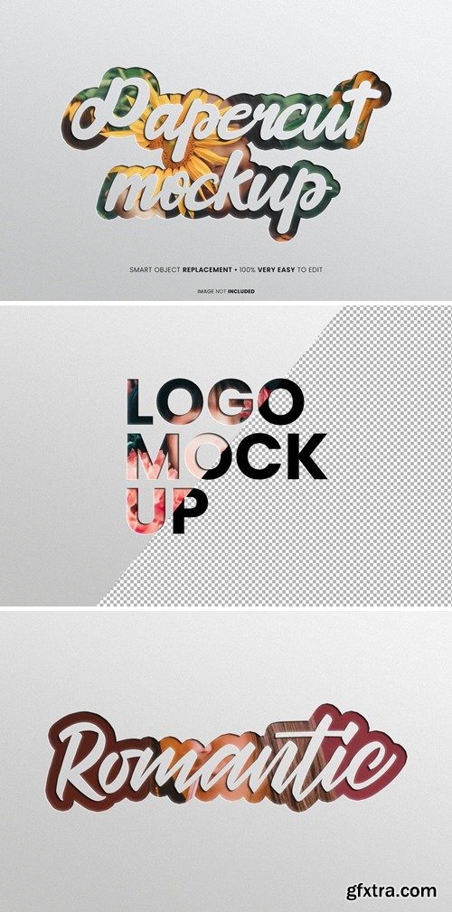 Papercut Logo Mockup