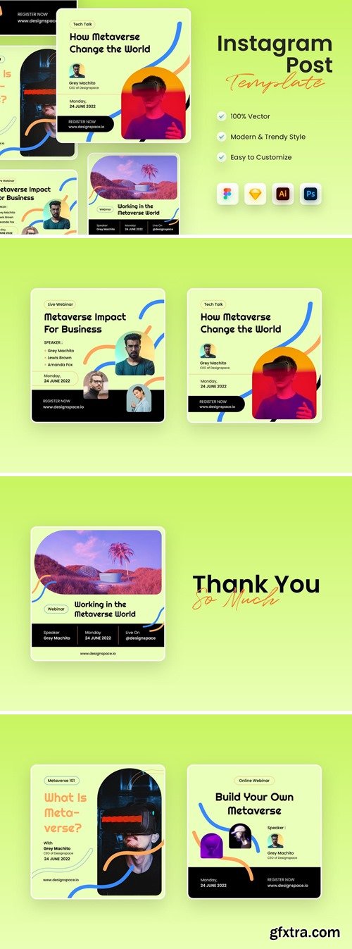 Metaverse Webinar Instagram Post Template