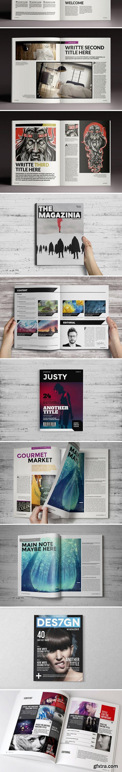 8 InDsgn Magazine Brochure Templates