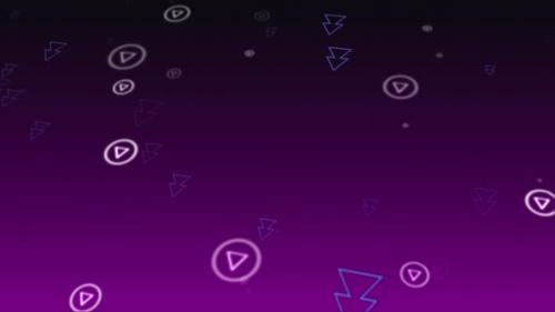 Videohive - Moving Audio Player Icons in Space - 36948661 - 36948661