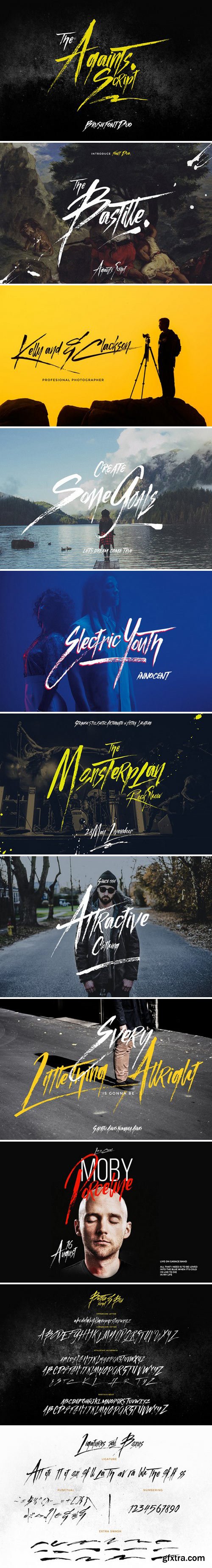 Againts Script Font Duo