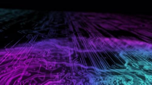 Videohive - Visualization of Information Processing Processes on a Printed Circuit Board with Moving Electrons - 36948718 - 36948718