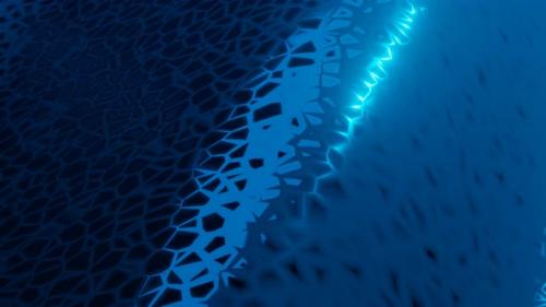 Videohive - 3d render Illustration wavy blue background banner - 36948734 - 36948734