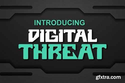 Digital Threat Robotic Display Font