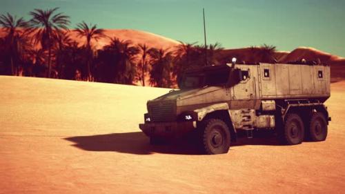 Videohive - Armoured Military Truck in Desert - 36974284 - 36974284