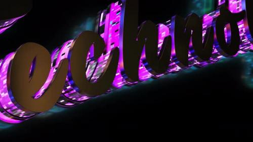 Videohive - 3D Abstract Illumination Text Word Technology - 36872901 - 36872901