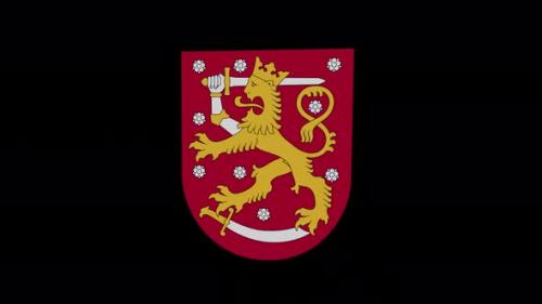 Videohive - Coat Of Arms Of Finland With Alpha Channel - 4K - 36890379 - 36890379