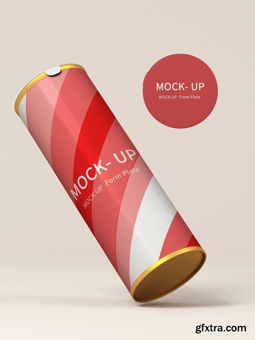 Tube packaging mockup