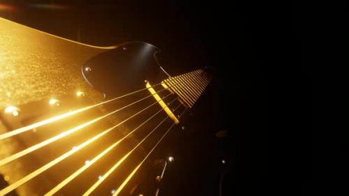 Videohive - Gold Electric Guitar Background - 36890470 - 36890470