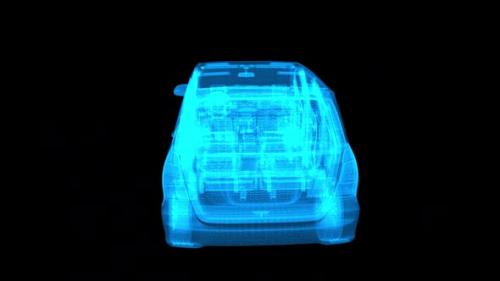 Videohive - Suv Electric Car Hologram - 36948155 - 36948155