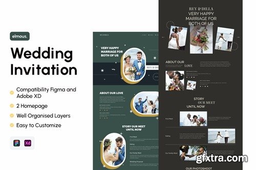 Wedding Invitation UI Template