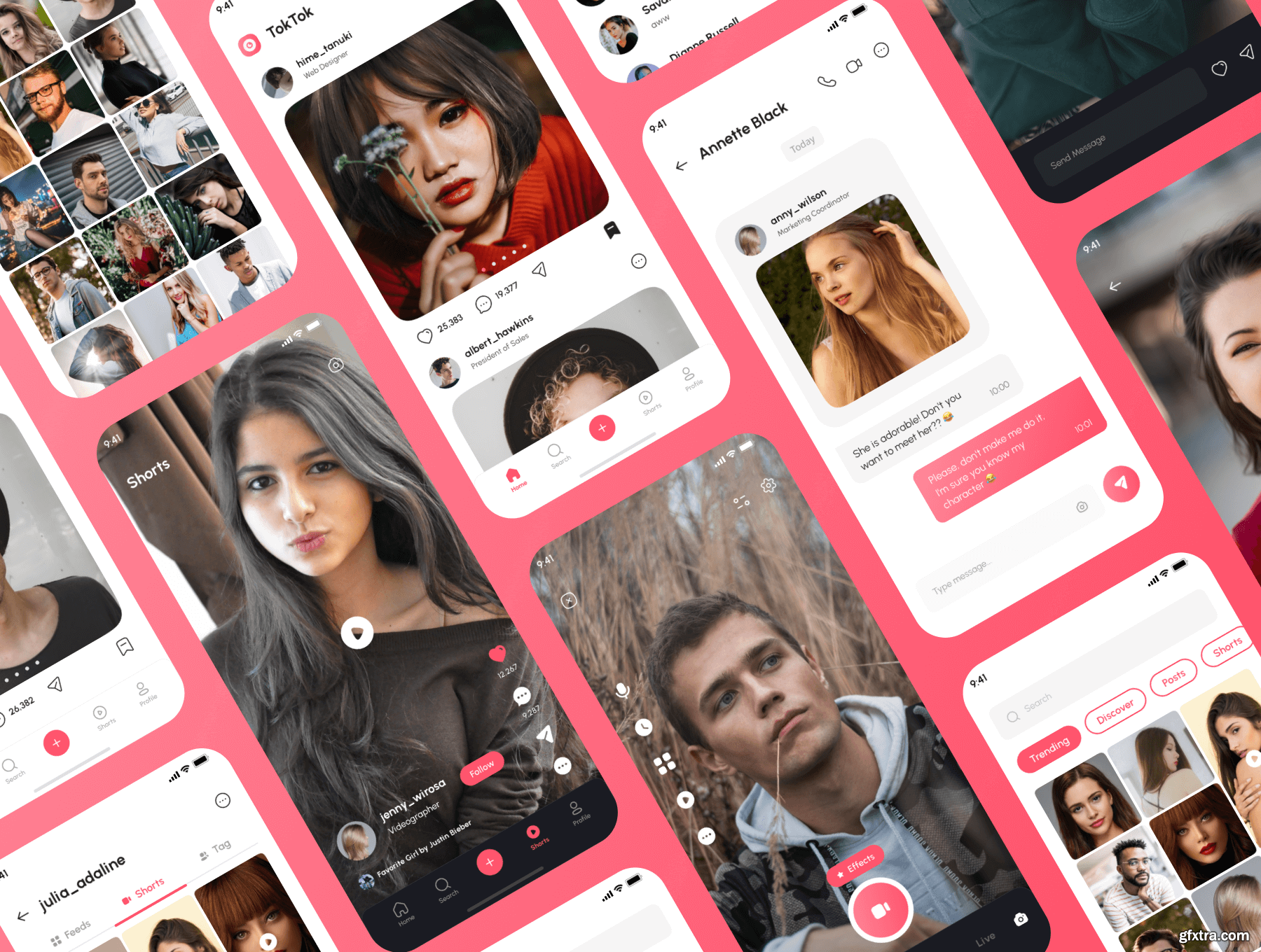 TokTok - Social Media App UI Kit » GFxtra