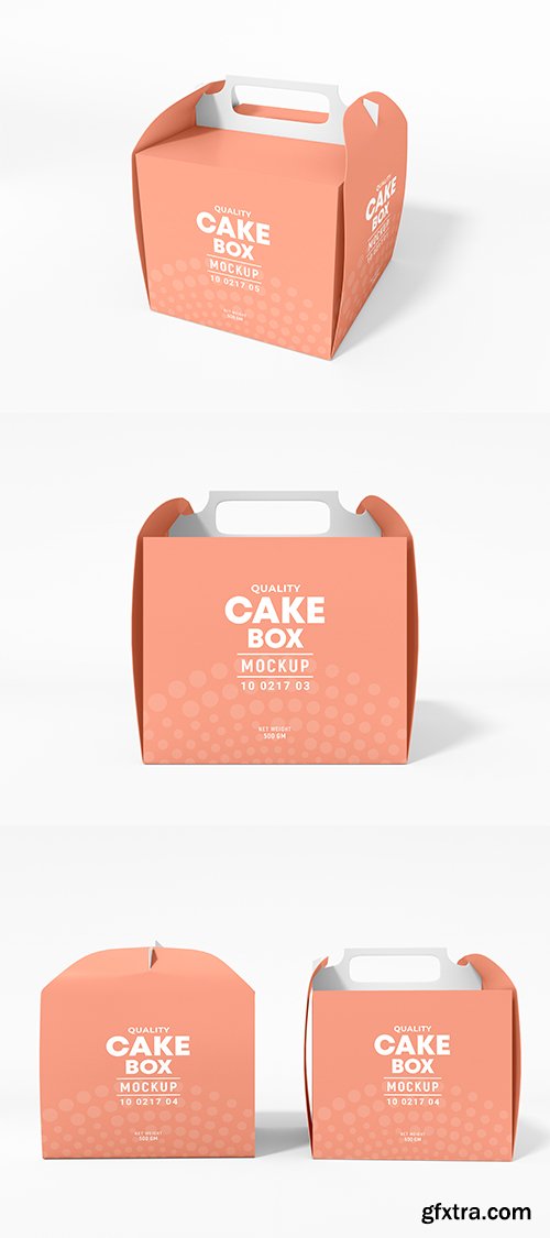 Disposable paper food delivery box packaging mockup