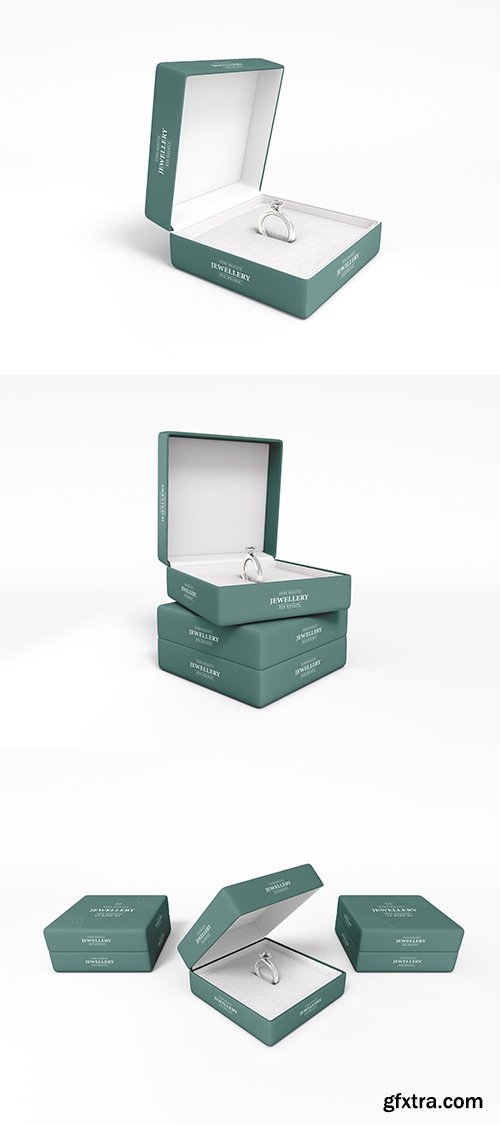 Luxurious jewelry box branding mockup