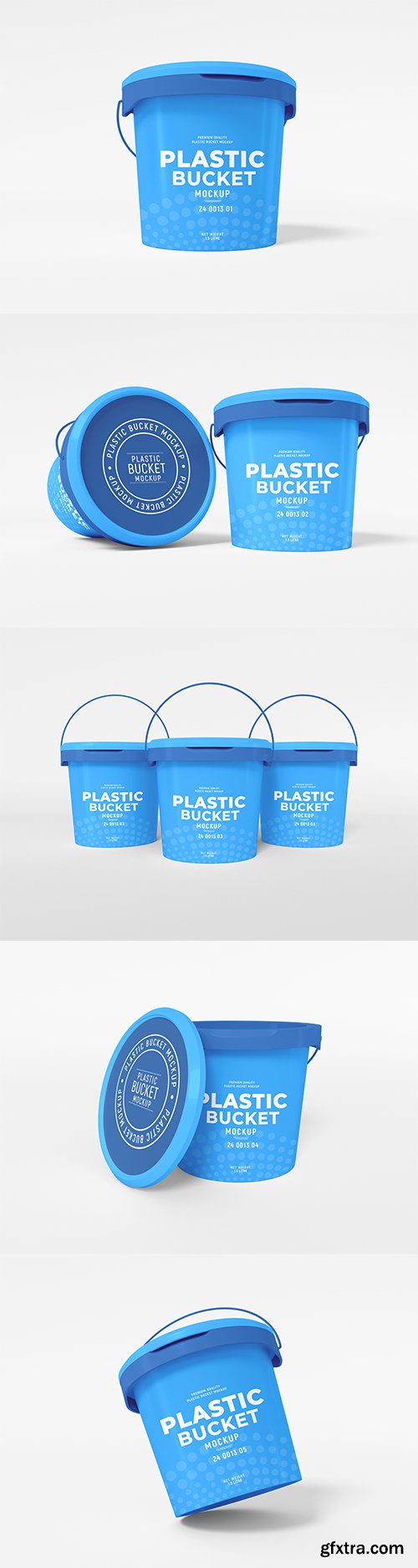 Plastic bucket packaging mockup