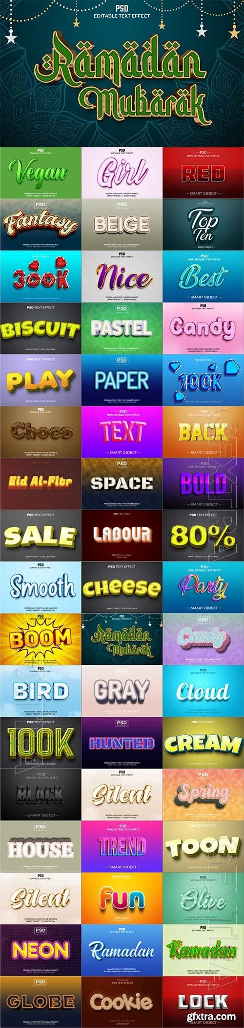 50 Psd text effect set vol 463