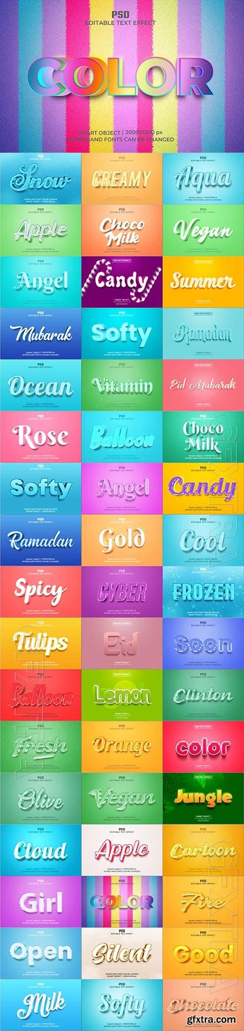 50 Psd text effect set vol 461