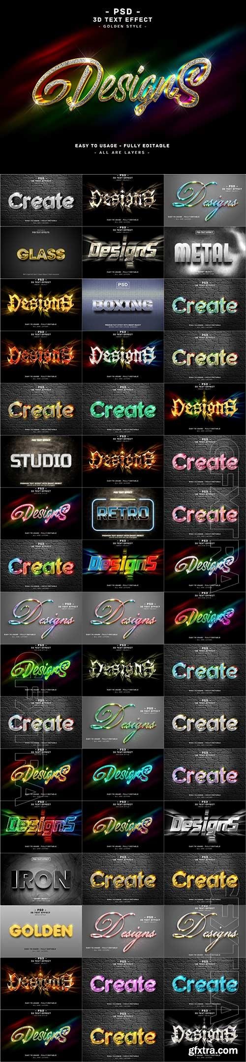 50 Psd text effect set vol 460