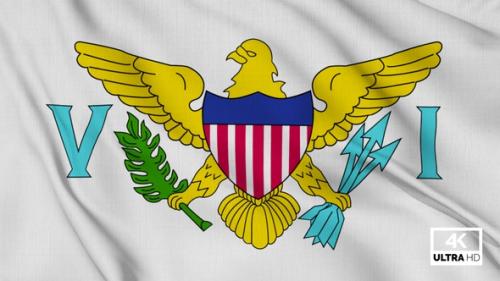 Videohive - Virgin Islands Us Flag Waving Slowly Looped - 36802605 - 36802605