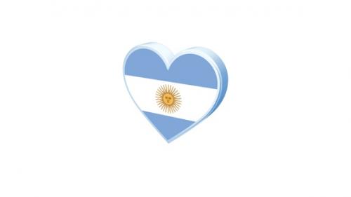 Videohive - Argentina Flag Heart Shape - 36810046 - 36810046