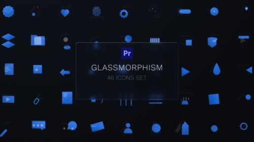 Videohive - Glass Icons Pack For Premiere Pro - 37028766 - 37028766