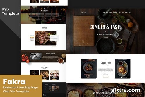 Fakra- Restaurant Landing Page Website Template