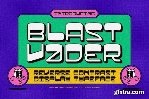 Blastvader - Reverse Contrast Font