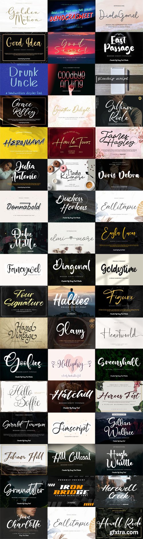 50 Fonts Bundle [Mar-2022] Vol.2