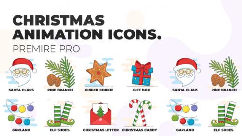 Videohive - Christmas 3 - Animation Icons (MOGRT) - 37108268 - 37108268