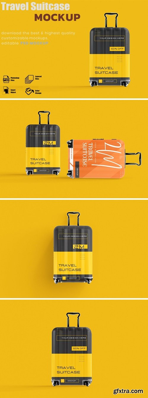 Travel Suitcase Mockups