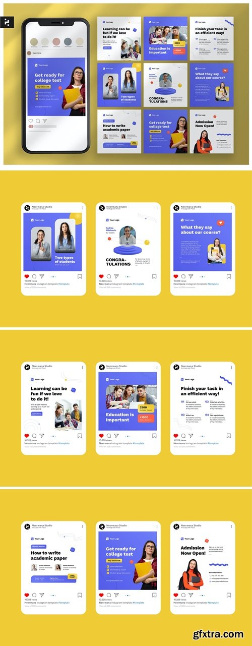 Instagram Post Template - Purple Education Theme