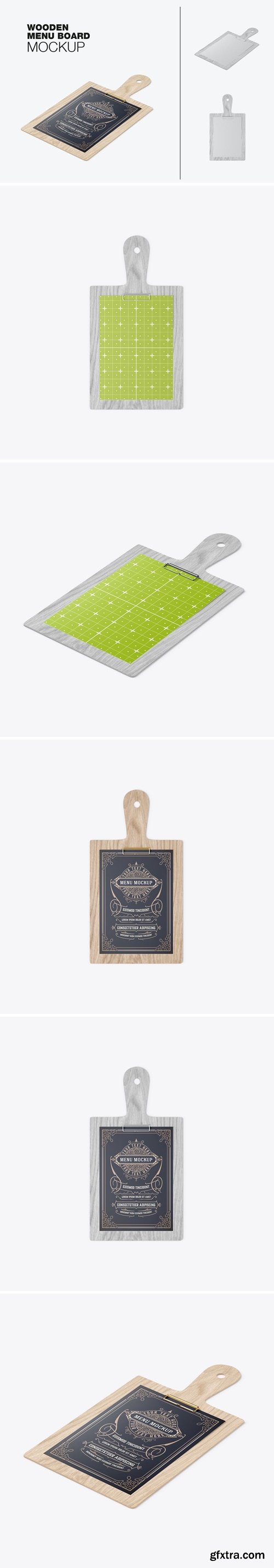 Wooden Menu Board Mockup