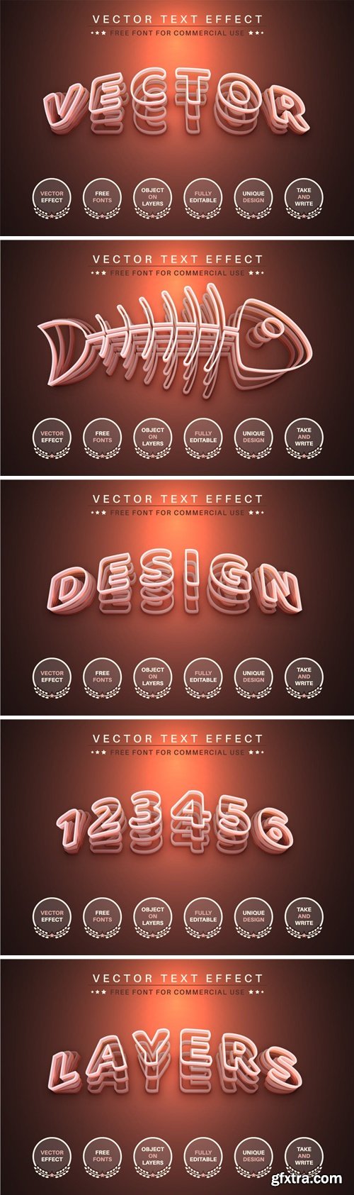 Vector Layers - Editable Text Effect, Font Style