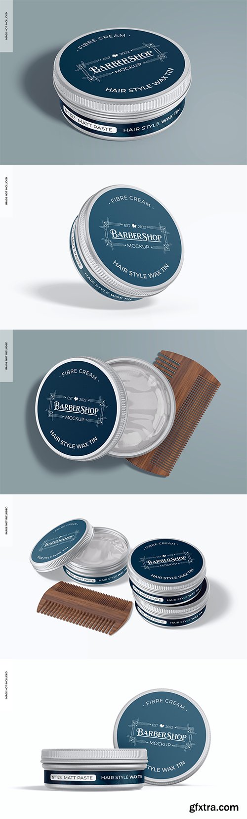 Hair style wax tin mockup