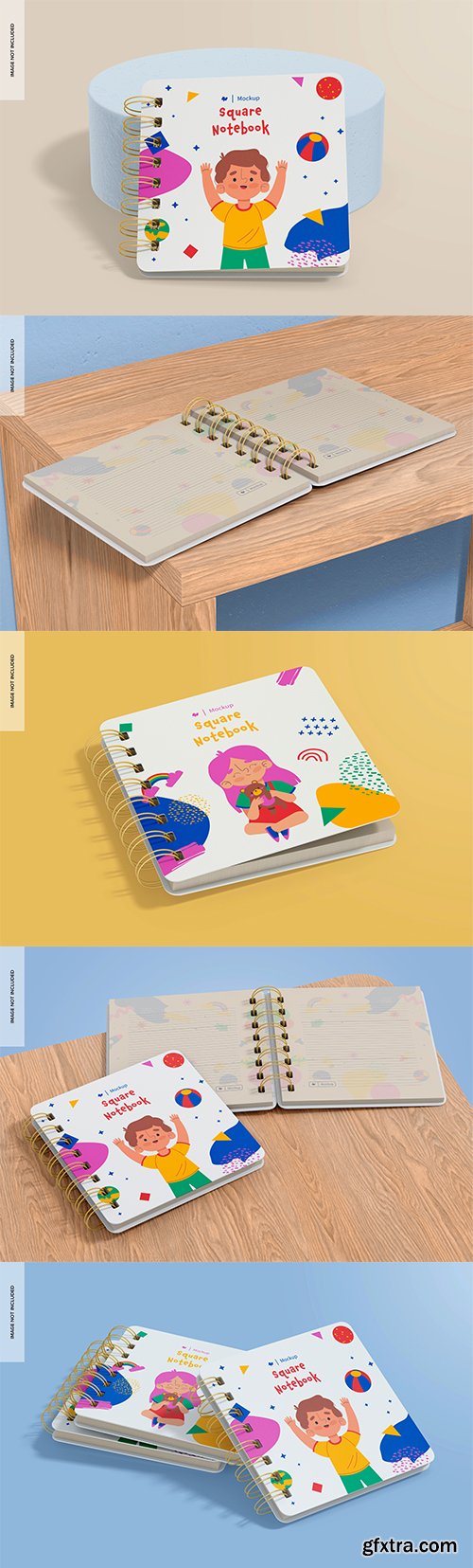 Square notebook mockup