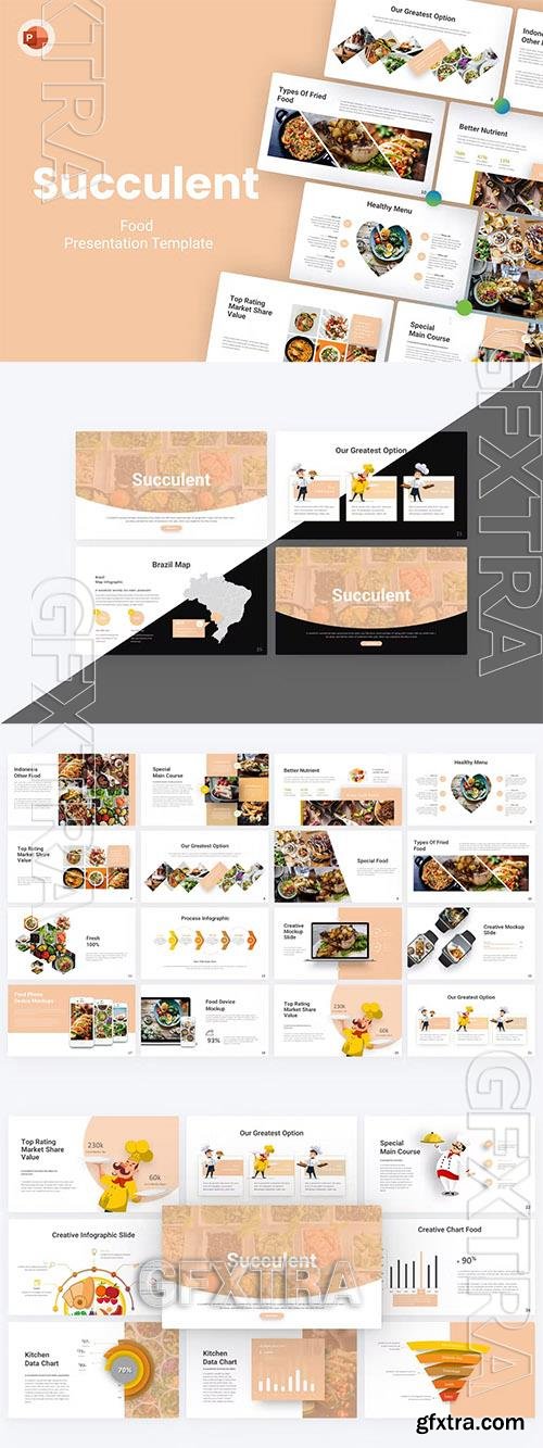 Succulent Food PowerPoint Template RCSMZW6