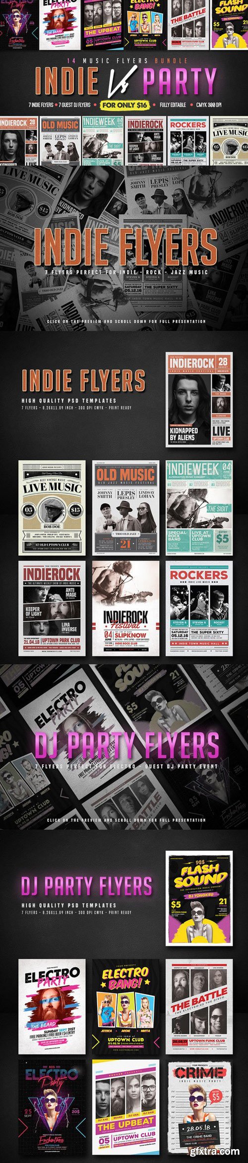 14 Music Flyers Bundle