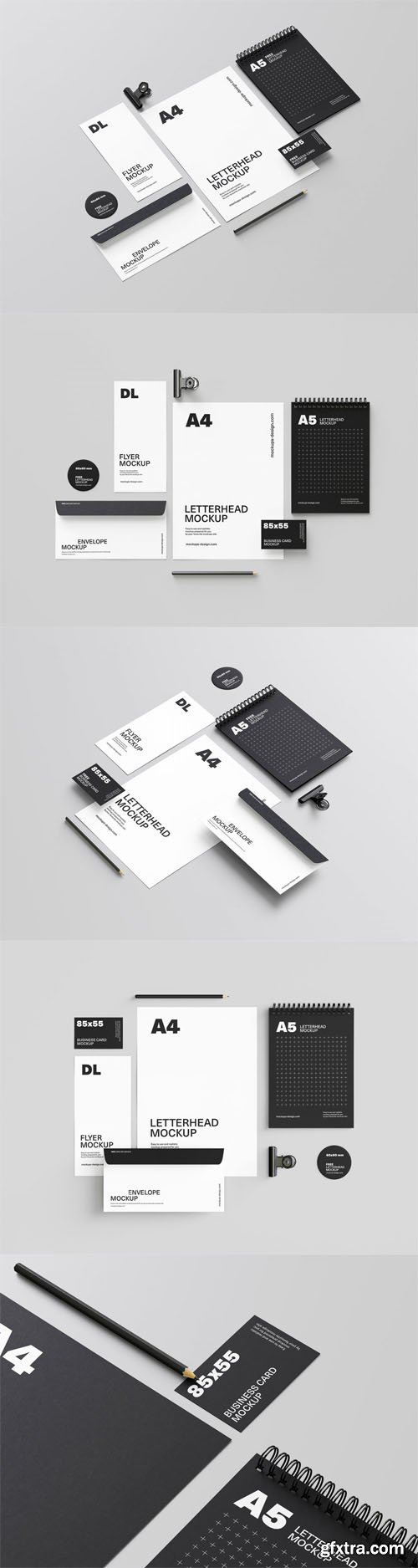 Perfect PSD Mockups of Stationery Materials