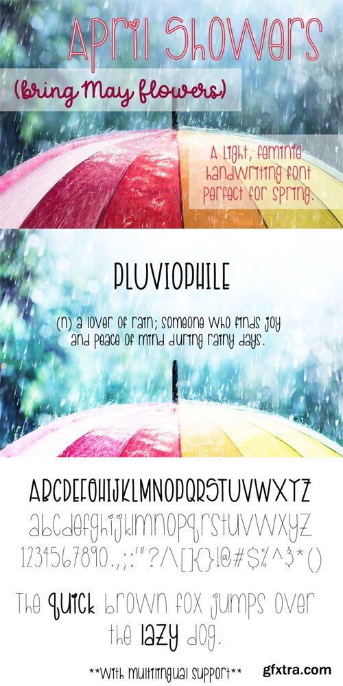 April Showers - Feminine Handwriting Font