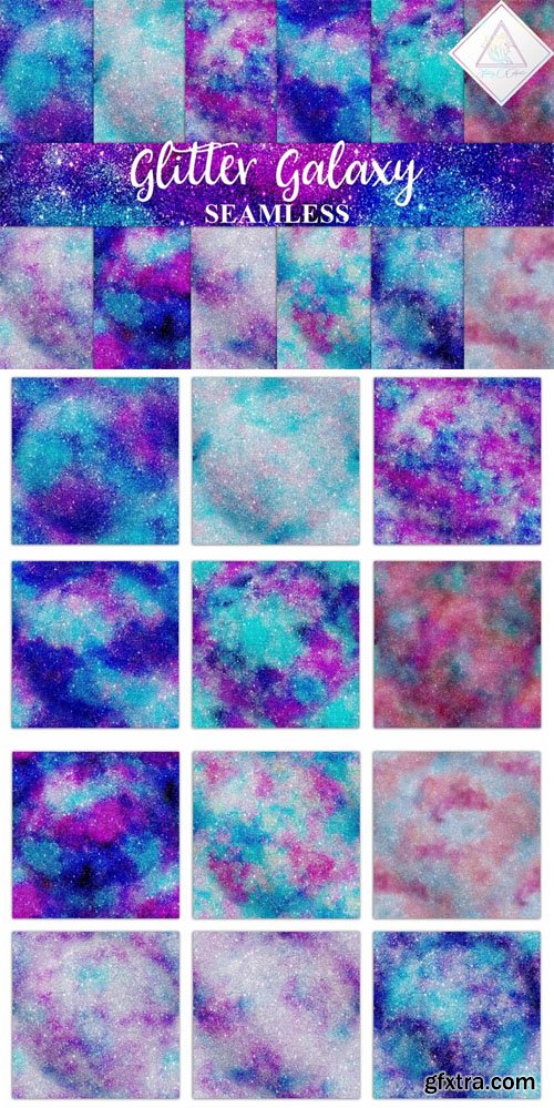 Glitter Galaxy Seamless Textures Collection