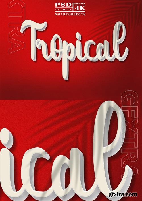 3D Tropical minimal editable text effect