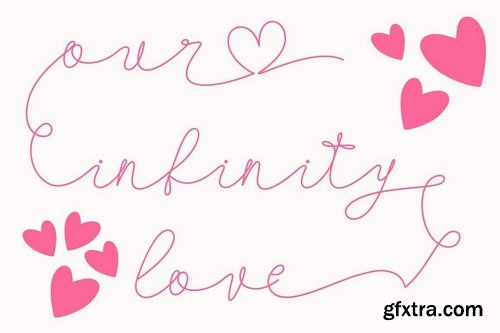 Our Infinity Love - Monoline Wedding Font