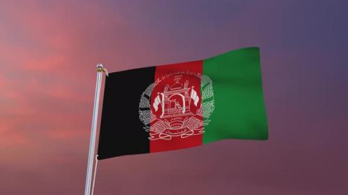 Videohive - Flag Of Afghanistan Waving 4k - 37113011 - 37113011