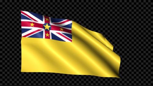 Videohive - Niue Flag Blowing In The Wind - 37116816 - 37116816