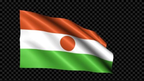 Videohive - Niger Flag Blowing In The Wind - 37116821 - 37116821