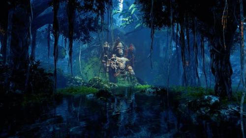 Videohive - Ancient sculpture in the jungle - 37117301 - 37117301