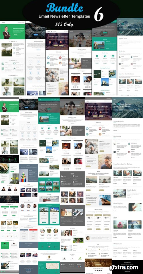6 Email Newsletter Templates Bundle