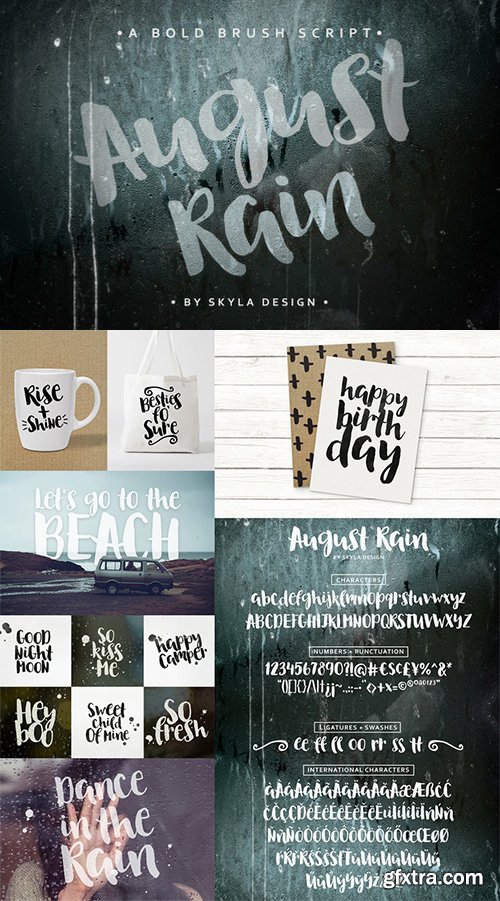 Brush font - August Rain